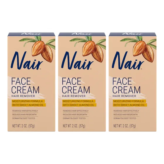 Combo X3 Nair Crema Hidratante Para Depilación Facial 57gr