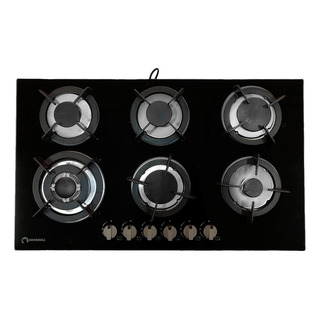 Parrilla Estufa 6 Quemadores Vidrio Templado Shorbull Color Negro Parrilla Estufa 6 Quemadores Vidrio Templado Shorbull Color Negro
