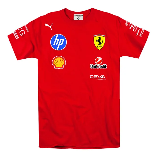 Franela Ferrari F1 2025 Manga Corta Algodon Dama Y Caballero