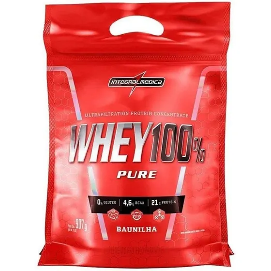 Whey Protein 100% Pure Integral Medica 900grs Brasil 30 Serv