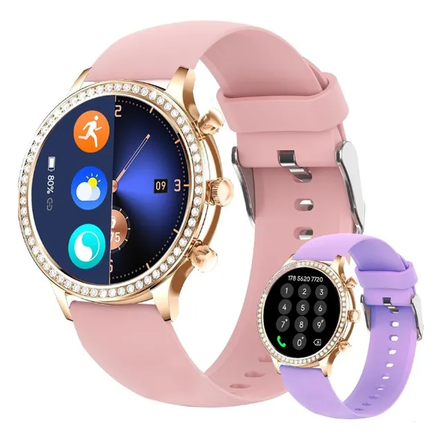 Reloj Dama Smartwatch G12 Pro Con Piedras Doble Pulso