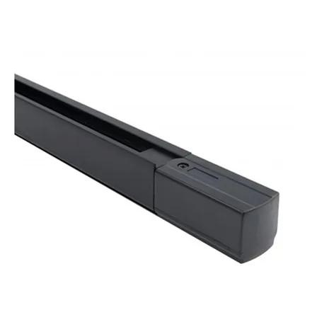 1 Metro De Riel Energizado De Monofásico Negro / Hb Led