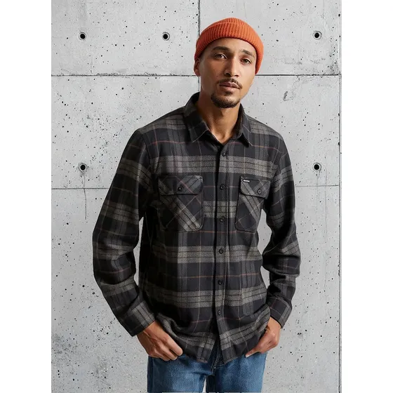 Camisa Bowery Flannel Black Charcoal