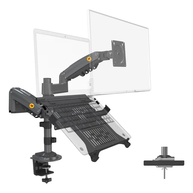 Soporte Para Laptop Y Monitor Doble 10-27 Pulgadas Ajustable