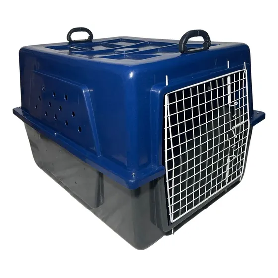 Caixa Transporte Pet N6 Cachorros Grande Com Porta De Aço