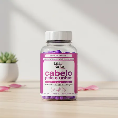 Encapsulado 1 Pote Cabelo Pele Unha Lizz Ante Professional