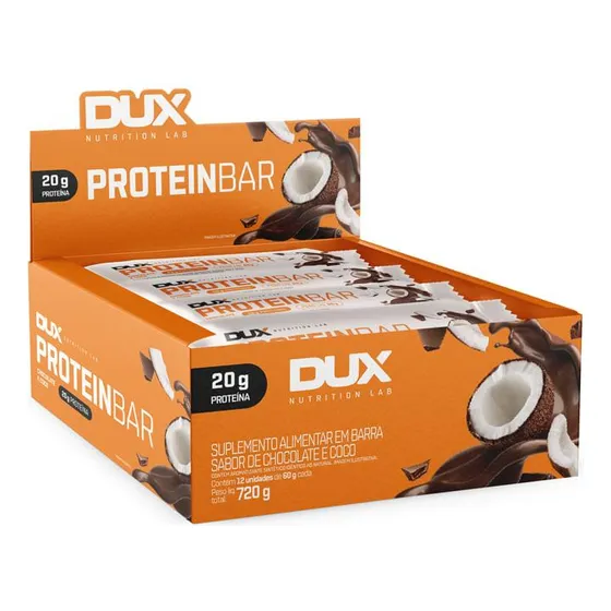 Protein Bar - 12 Unidades Sabor Chocolate e Coco