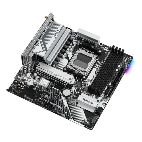 Placa base Asrock A620m Pro Rs Wifi Am5 DDR5, color blanco