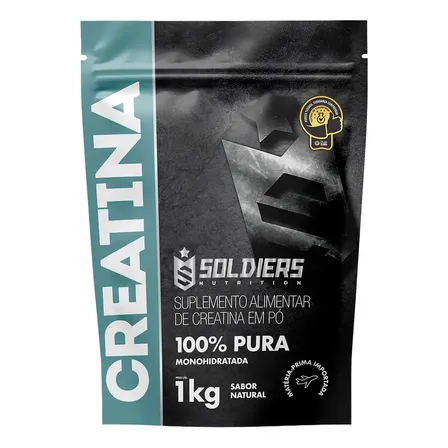 Creatina 1kg Suplemento Monohidratada em pó 100% Pura - Soldiers Nutrition