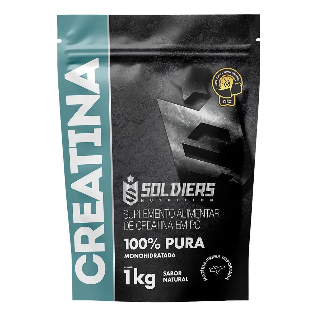 Creatina 1kg Suplemento Monohidratada em pó 100% Pura - Soldiers Nutrition