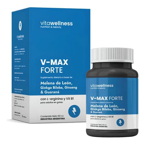 Tintura Madre Vmax Forte Melena De Leon Vitawellness X 60 Cc