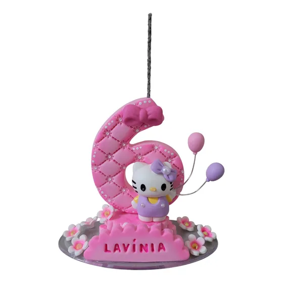 Vela Hello Kitty Personalizada (1 A 9)