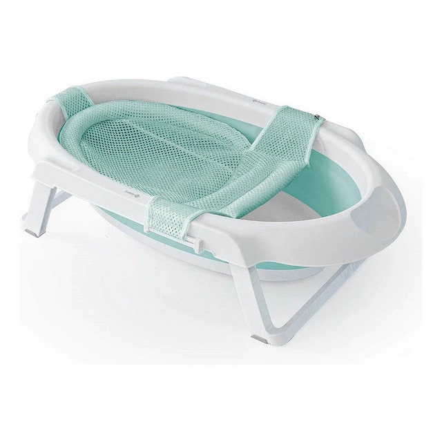 Banheira De Bebê Dobrável Smile Aqua Green - Safety 1st Cor Verde Banheira De Bebê Dobrável Smile Aqua Green - Safety 1st Cor Verde