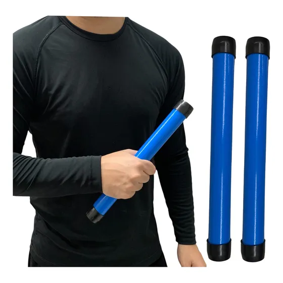 2 Bastões De Revezamento Em Pvc Atletismo Df7031 Azul Dafoca