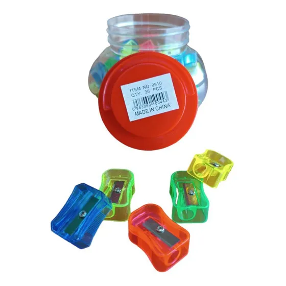 Set 36 Sacapuntas Plásticos Colores   Simple Hoja De Acero