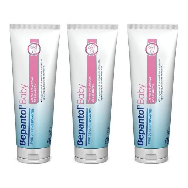Kit Com 3 Cremes Pomada De Assadura 120gr Cada - Bepantol Kit Com 3 Cremes Pomada De Assadura 120gr Cada - Bepantol