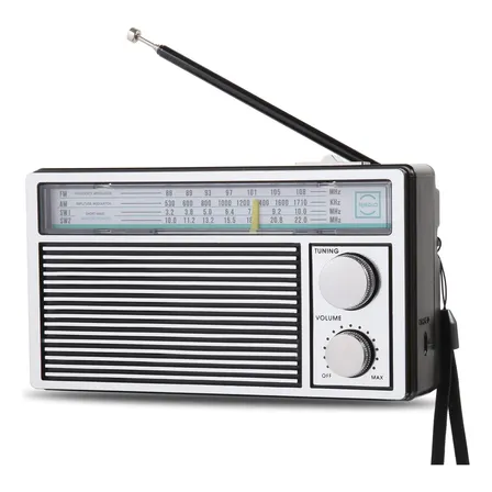 Radio Portátil Am Fm Sw Recargable 1200 Mah Baijiali M10