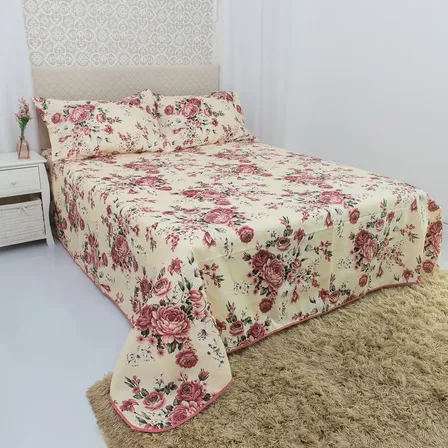 Cobre Leito Casal Terra Decor Martina Piquet Favo 2.4m