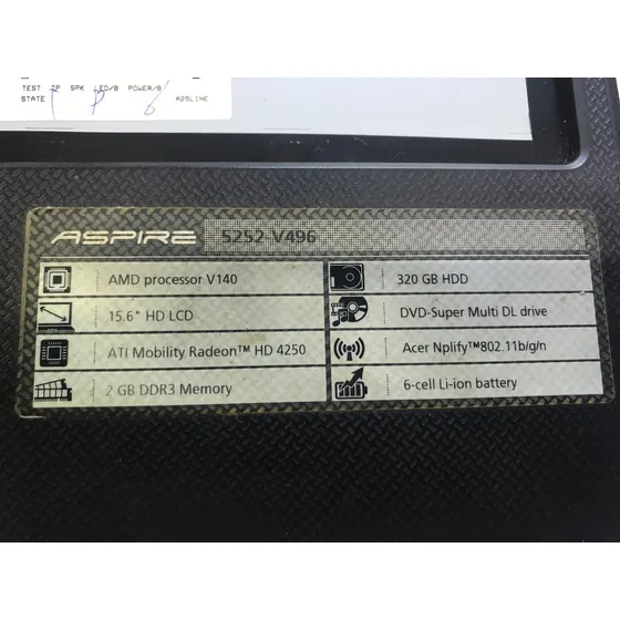 Carcaça Completa Notebook Acer Aspire 5252 V496
