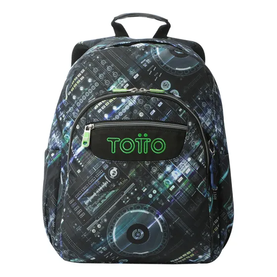 Mochila Totto Acuarela Color Negro Talla M