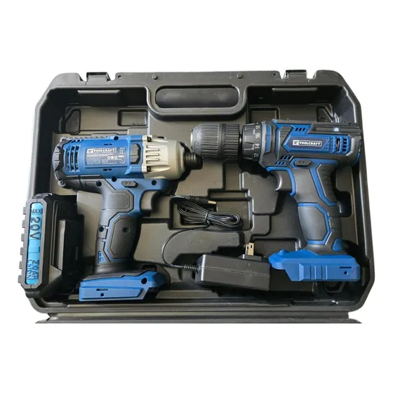 Kit Taladro Y Atornillador 20v Inalambrico Toolcraft Tc5773