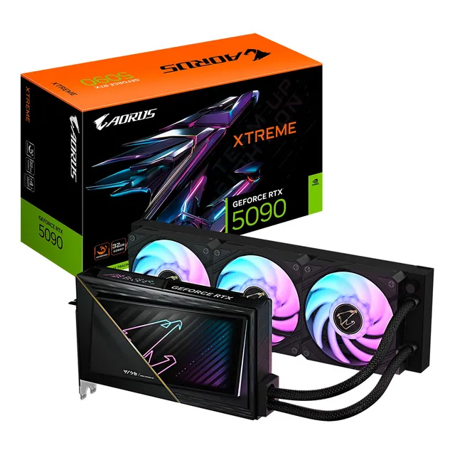 Tarjeta De Video Aorus Geforce Rtx 5090 Xtreme Waterforce 32gb Gddr7 Gv-n5090aorusx W-32gd 3 Fan Rgb Dlss 4 Pci Express 5.0