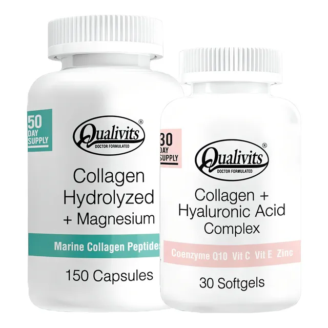 Colágeno Ácido Hialurónico Colágeno Magnesio X150 Qualivits Sabor Natural