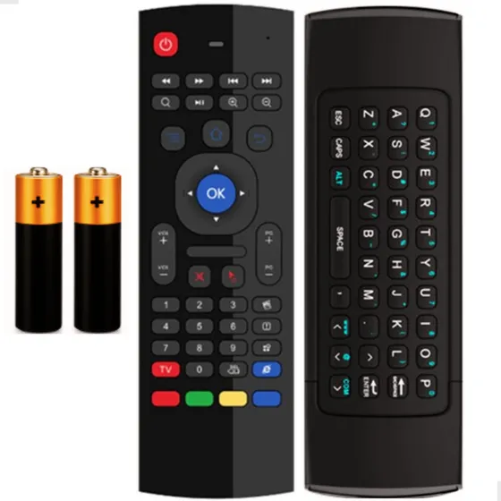 Controle Tv Air Mouse Teclado Rgb Bluetooth Smart Tv Pc Note