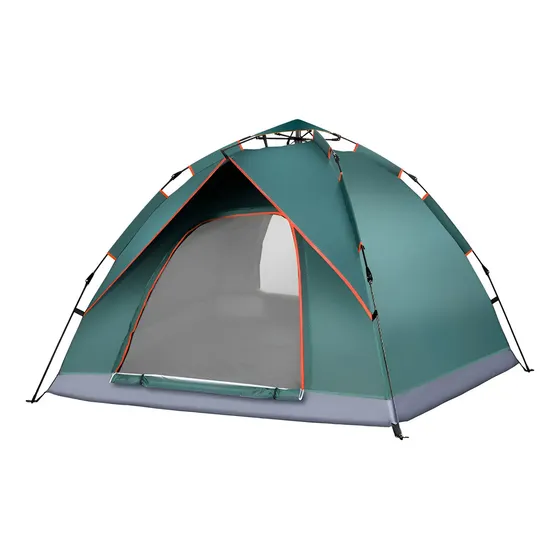 Carpa Ligera Automática Para 4 Personas Ventilación Verde Musgo