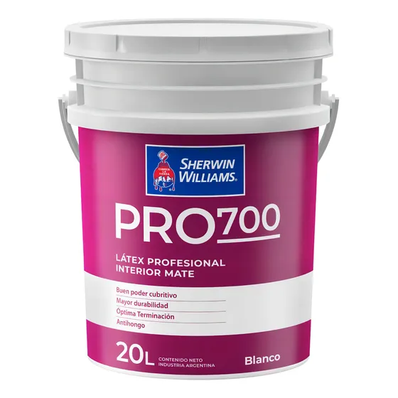 Sherwin Williams Profesional Pro700 Látex blanco 20L 1 unidad