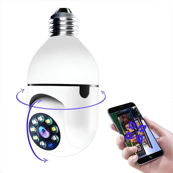 Camara Seguridad Lampara Espia Wifi 5g Panorámica 1080 Audio | Cuotas sin interés