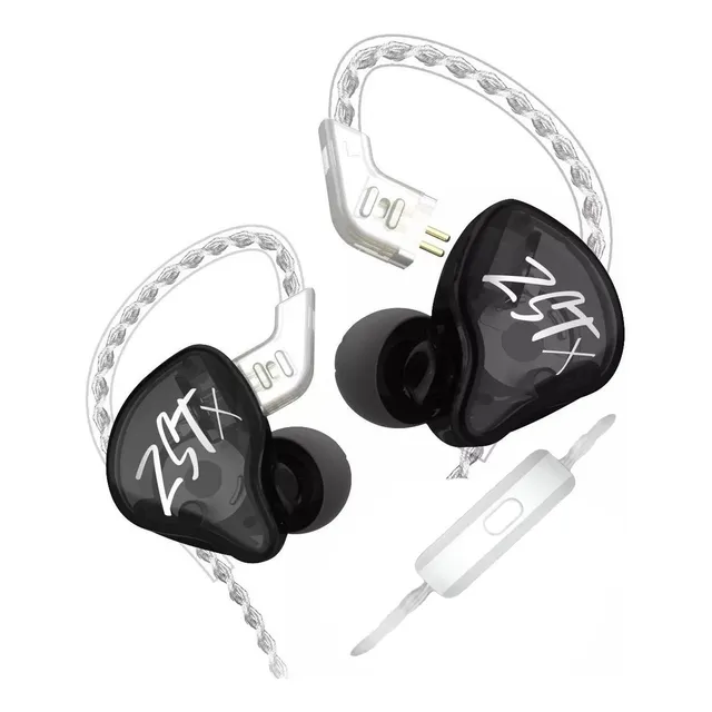 Auriculares in-ear gamer inalámbricos KZ ZST X with mic negro