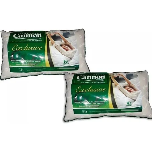 2 Almohadas Cannon Exclusive 70x40 Fibra Siliconada Premium