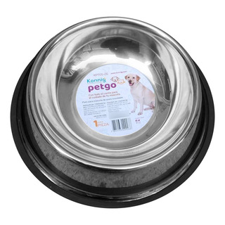 Plato Para Mascota De Acero Inoxidable Grande Plato Para Mascota De Acero Inoxidable Grande
