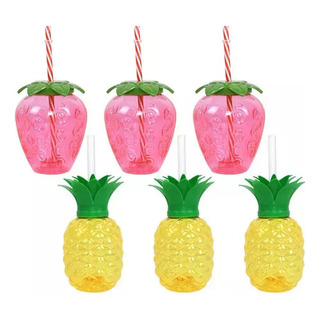 Vaso Creativo Para Beber Con Forma De Fresa De 500ml, 6 Unid Vaso Creativo Para Beber Con Forma De Fresa De 500ml, 6 Unid