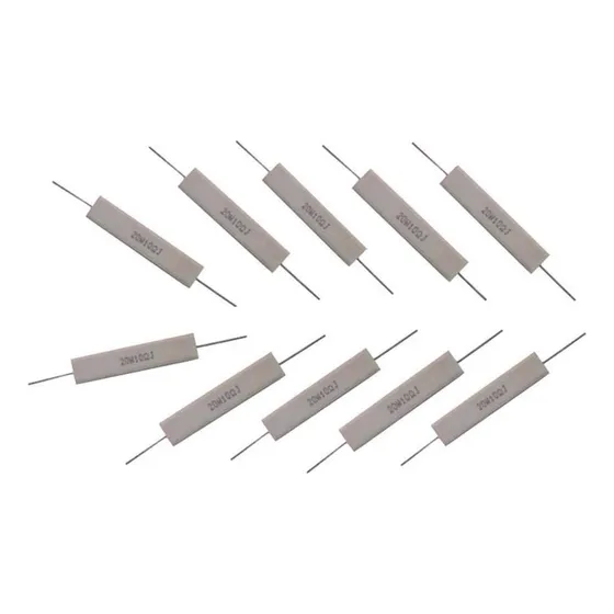 . 10 Peças De Resistor De Cimento Cerâmico 20w 10ohm