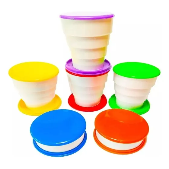 Kit 24 Copinho Dobrável Sanfonado Retrátil Para Personalizar