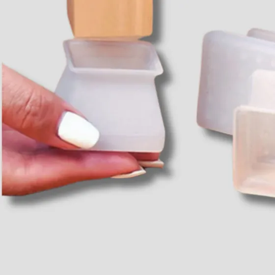 Kit Protetor De Silicone Para  Pé Da Mesa E Cadeira 12 Pç
