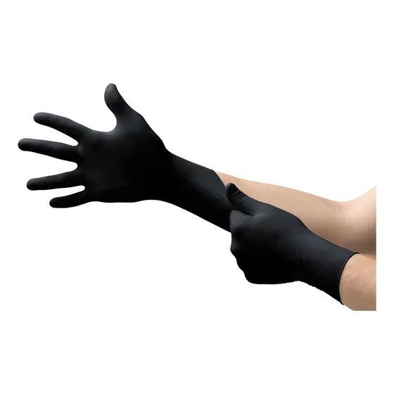 Guante Negro Nitrilo C/100 Microflex Marca Ansell Talla Mediano