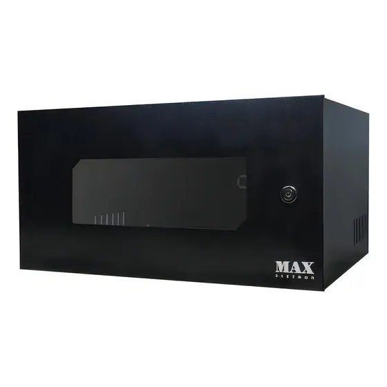 Caixa Metalica 5u Para Dvr Ou Central De Alarme Cor Preto