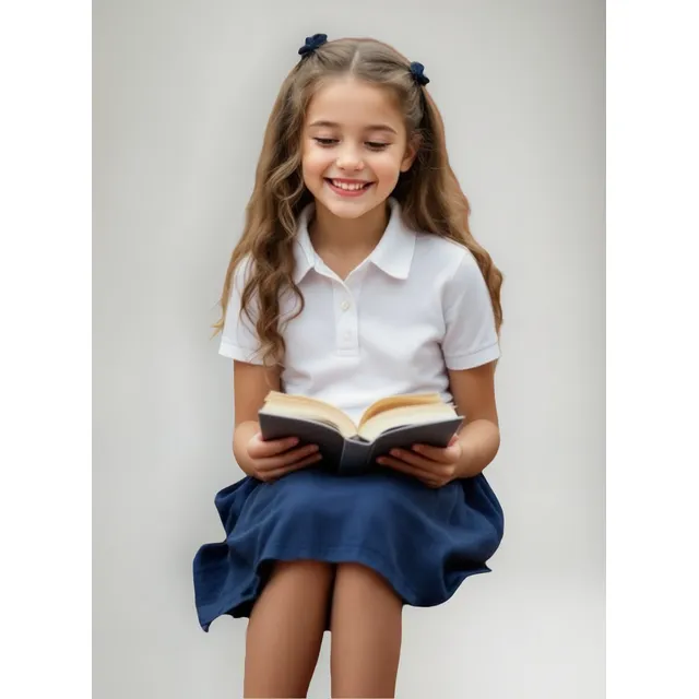 Conjunto Chomba Pique + Short Pollera Escolar Colegial