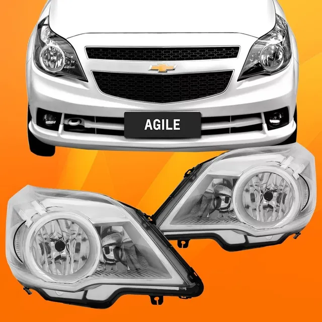 Farol Agile E Montana Cromado 2009 2010 2011 2012 2013 2014 