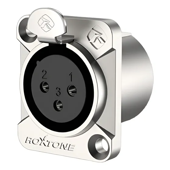 Kit 10 Conector Canon Jack Xlr Femea De Painel Roxtone 