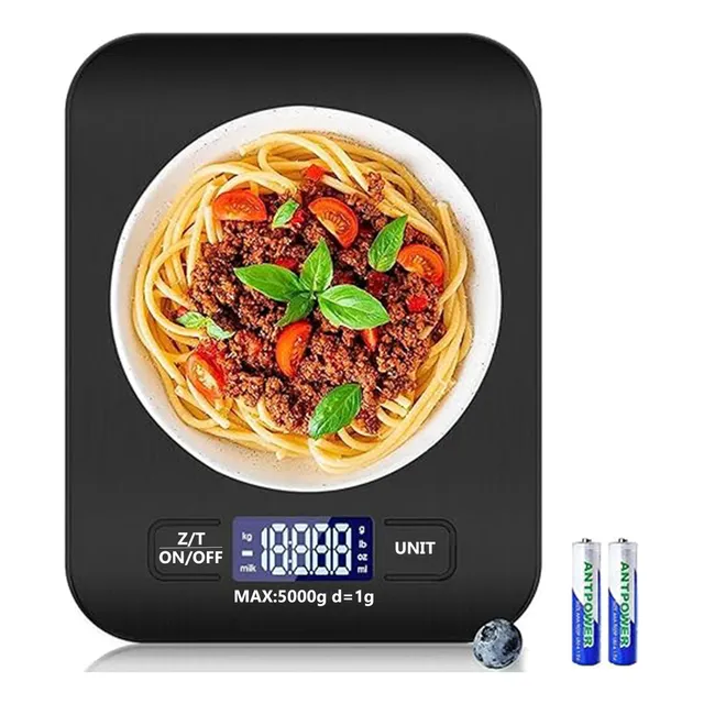 Balanza Bascula Digitales Cocina Bascula Para Alimentos Electrodomesticos De Cocina Acero Inoxidable Dieta Digital 5kg/1g Lcd Con Pilas Aaa Calidad Utensilios Electrónica Multifuncional Básculas