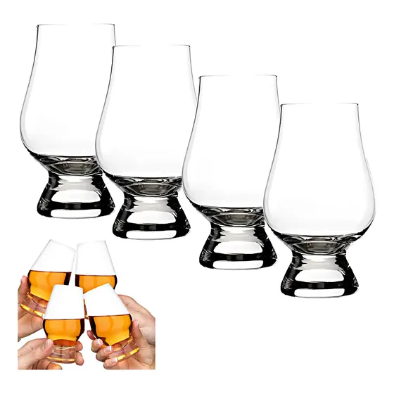 Juego 4 Copas Vaso Elegante Tipo Glencairn Cata De Whisky