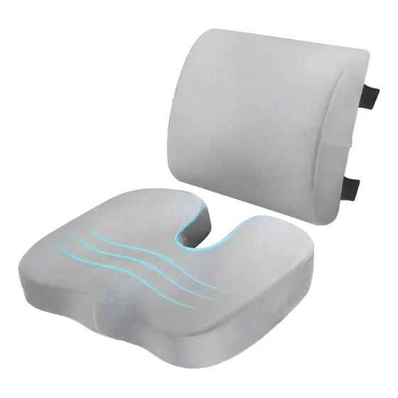  Ergonómico Cojín Almohada Apoyo Lumbar Espuma Lavable