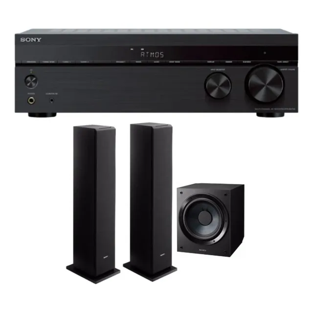 Sony Canal Av Cine Casa Altavoz Via Par Negro Subwoofer