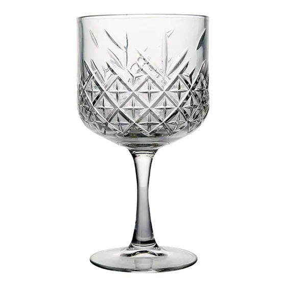 Set X6 Copa De Vidrio Labrado Tragos Bebidas Color Transparente