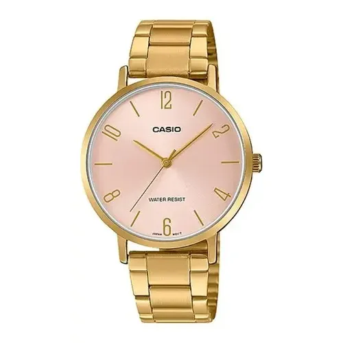 Reloj Casio Dorado Ltp - Vt01g-4buf Color del fondo Rosado | Cuotas sin interés