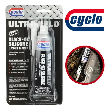 Cola Junta Silicone Preto Cyclo Ox Ultraweld Alta Perfomance